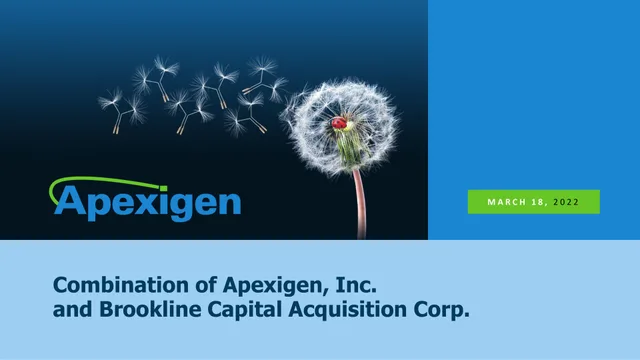 Apexigen — Title Slide investment banking deck cover