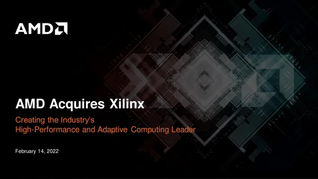 Amd — AMD Acquires Xilinx investment banking deck cover