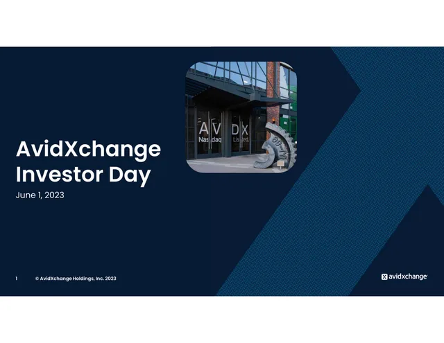 Avidxchange — AvidXchange Investor Day investment banking deck cover