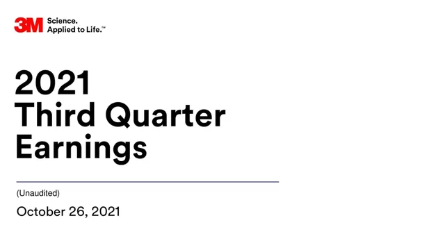 3m — 2021 Third Quarter Earnings investment banking deck cover