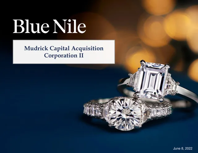 Blue Nile investment banking deck cover