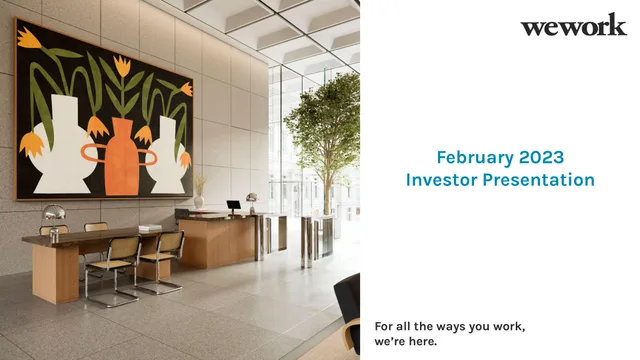 Wework — February 2023 Investor Presentation investment banking deck cover