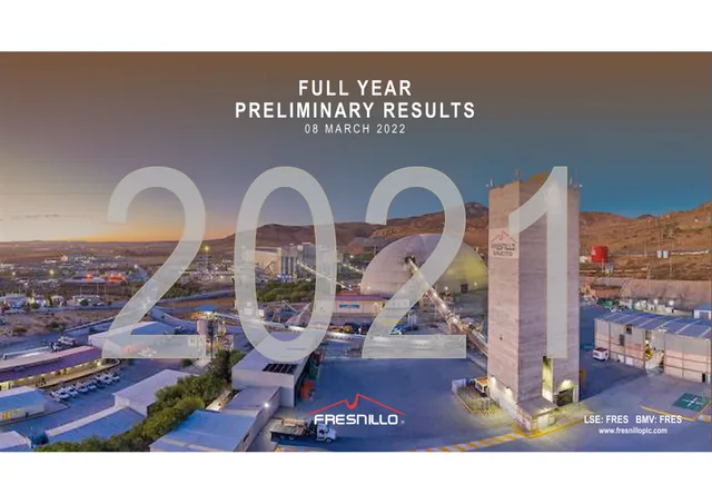 Fresnillo — Full Year Preliminary Results investment banking deck cover