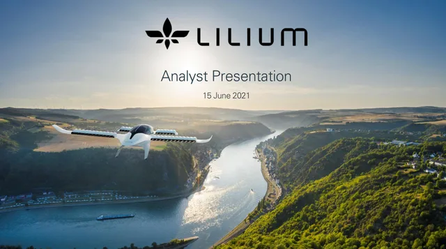Lilium — Analyst Presentation investment banking deck cover