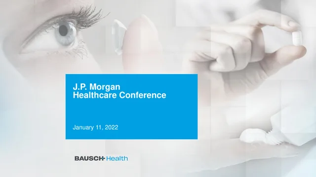 Bausch Health — J.P. Morgan Healthcare Conference investment banking deck cover