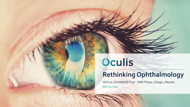 Oculis — Rethinking Ophthalmology investment banking deck cover
