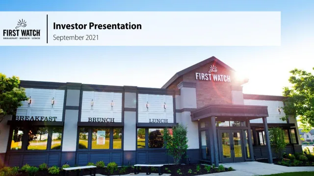 First Watch — Investor Presentation investment banking deck cover