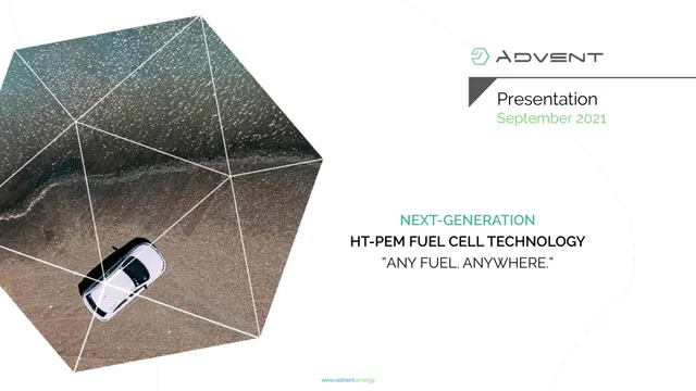 Advent — Next-generation Ht-pem Fuel Cell Technology investment banking deck cover