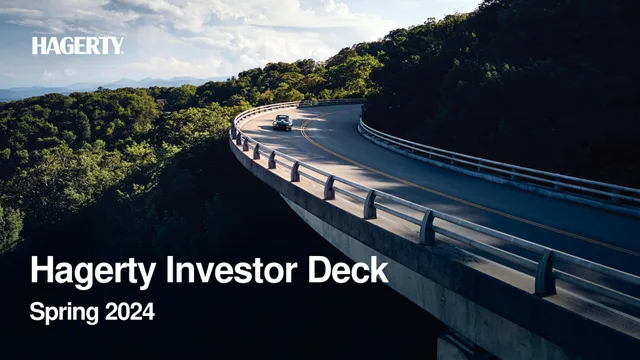 Hagerty — Hagerty Investor Deck investment banking deck cover
