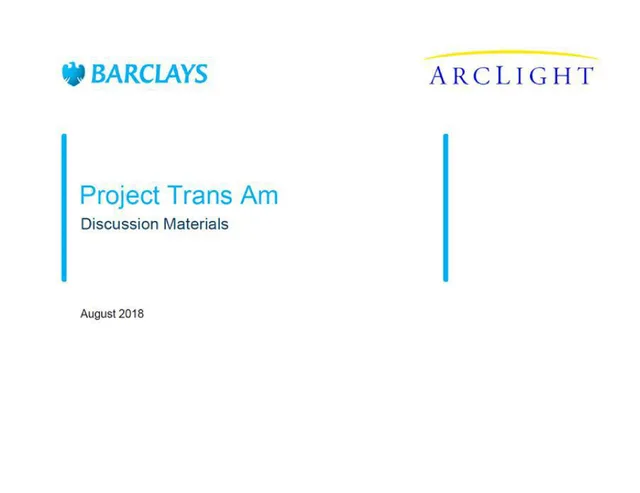 Barclays — Project Trans Am investment banking deck cover