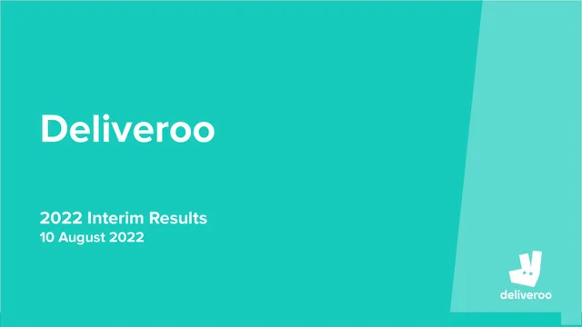 Deliveroo investment banking deck cover