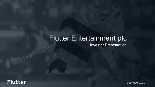 Flutter — Flutter Entertainment plc investment banking deck cover