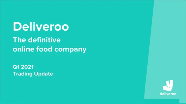Deliveroo investment banking deck cover