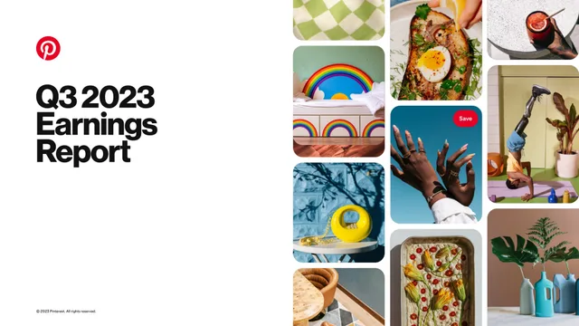 Pinterest — Q3 2023 Earnings Report investment banking deck cover