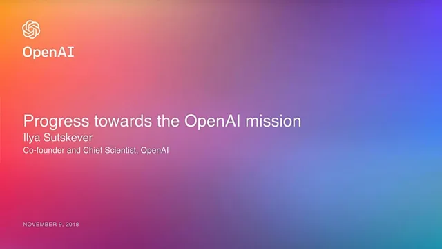 Openai — Progress towards the OpenAI mission investment banking deck cover