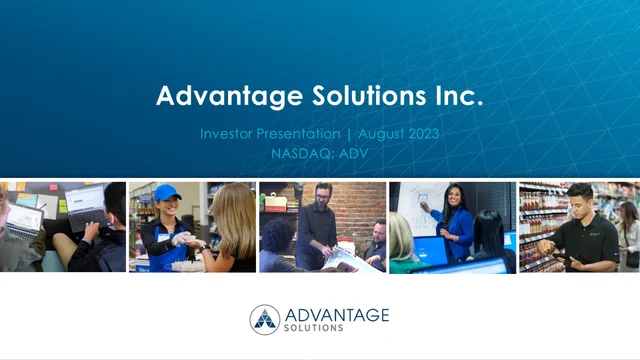 Advantage Solutions — Advantage Solutions Inc. investment banking deck cover