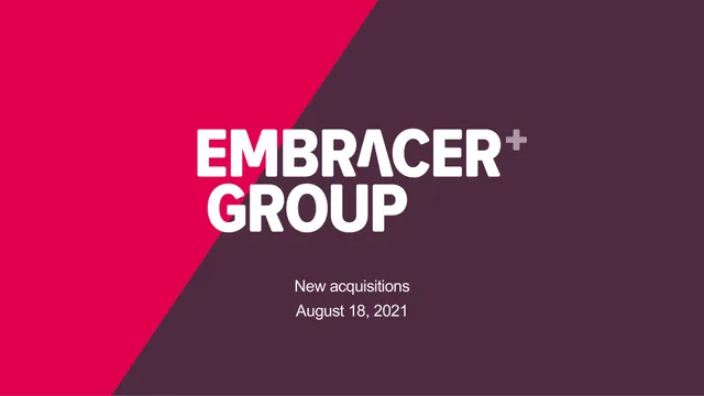 Embracer Group investment banking deck cover