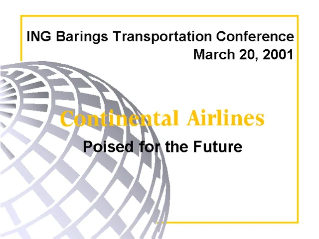 Continental Airlines — Title Slide investment banking deck cover