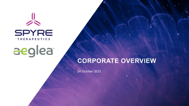 Aeglea Biotherapeutics — Corporate Overview investment banking deck cover