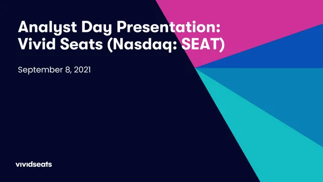 Vivid Seats — Analyst Day Presentation: Vivid Seats (Nasdaq: SEAT) investment banking deck cover