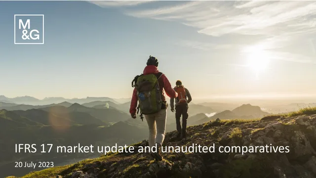 M G — IFRS 17 market update and unaudited comparatives investment banking deck cover