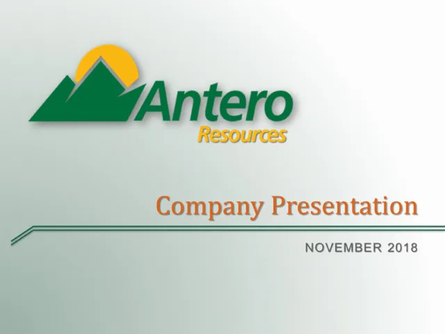 Antero Midstream Partners — cover slide investment banking deck cover