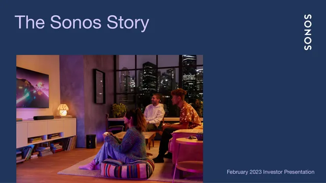 Sonos — The Sonos Story investment banking deck cover