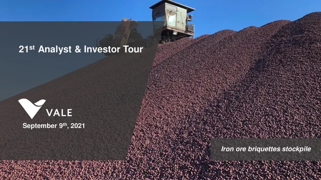 Vale — 21st Analyst & Investor Tour investment banking deck cover