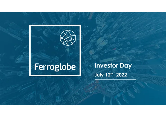 Ferroglobe — Title Slide investment banking deck cover