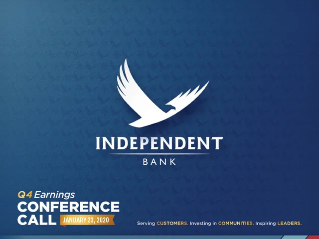 Independent Bank Corp — Title Slide investment banking deck cover