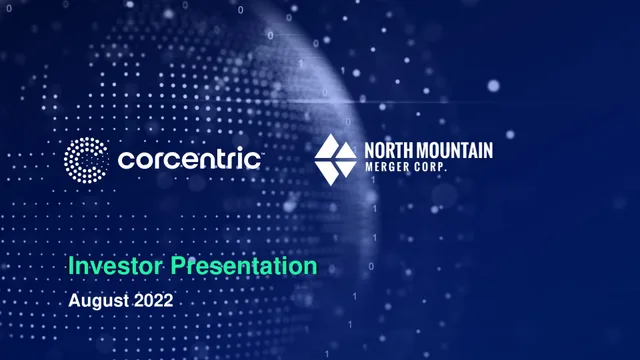 Corecentric — Investor Presentation investment banking deck cover