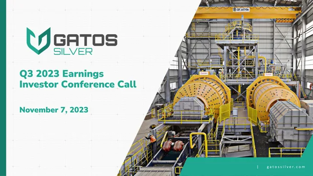 Gatos Silver — Q3 2023 Earnings Investor Conference Call investment banking deck cover