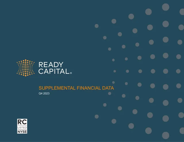 Ready Capital — Supplemental Financial Data investment banking deck cover