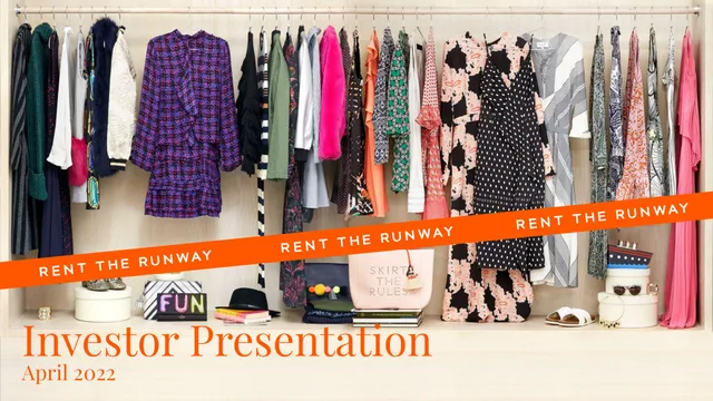 Rent The Runway — Investor Presentation investment banking deck cover