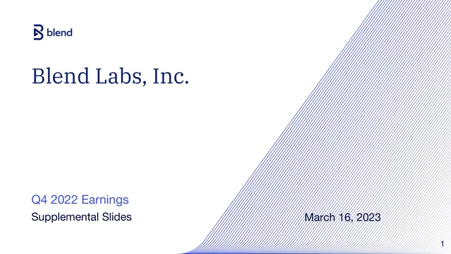 Blend — Blend Labs, Inc. investment banking deck cover