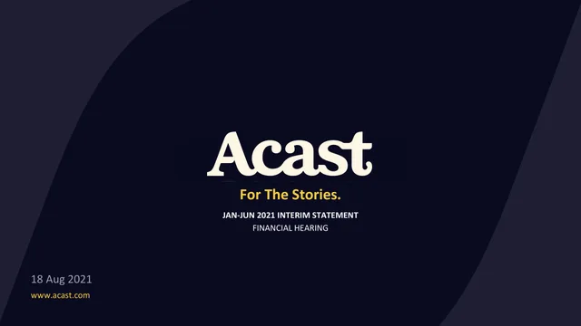 Acast investment banking deck cover
