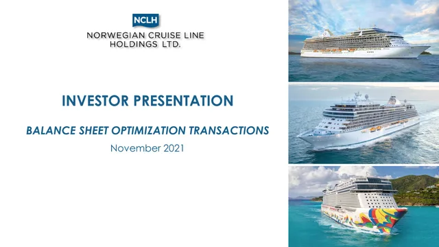 Norwegian Cruise Line — Investor Presentation investment banking deck cover