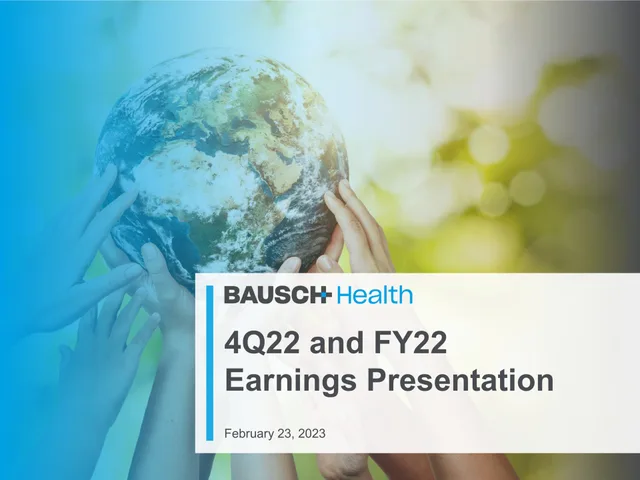 Bausch Health — 4Q22 and FY22 Earnings Presentation investment banking deck cover