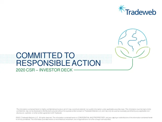 Tradeweb — Committed To Responsible Action investment banking deck cover