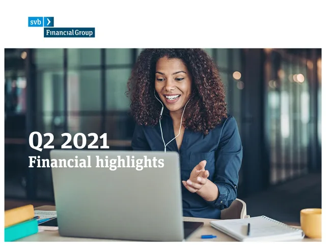 Silicon Valley Bank — Q2 2021 Financial highlights investment banking deck cover