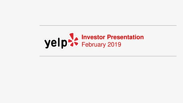 Yelp — cover slide investment banking deck cover
