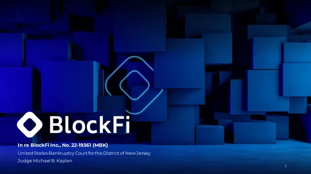 Blockfi — Title Slide investment banking deck cover