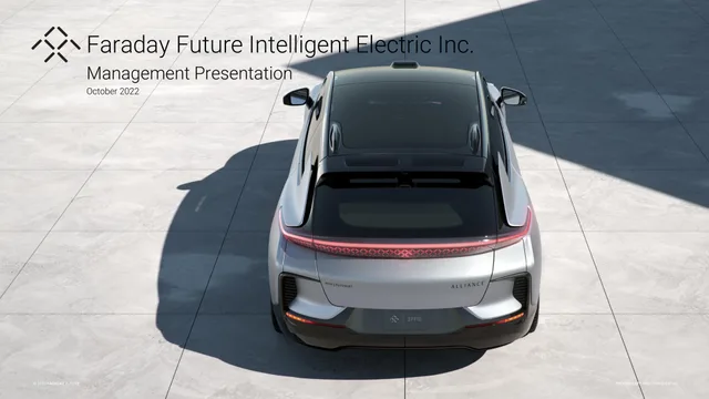 Faraday Future — Faraday Future Intelligent Electric Inc. investment banking deck cover