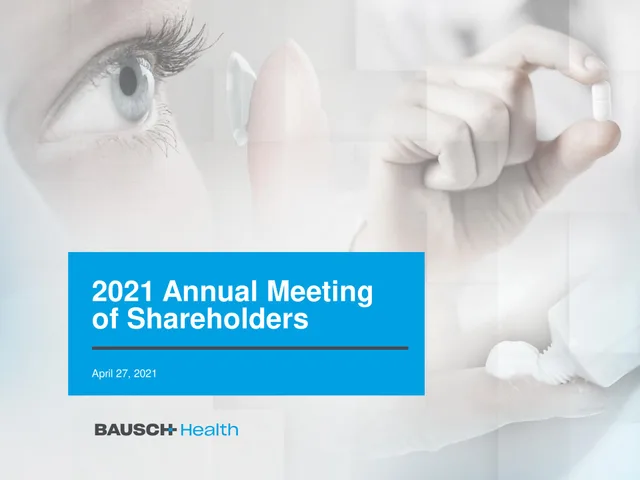 Bausch Health — 2021 Annual Meeting of Shareholders investment banking deck cover