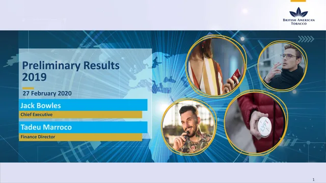 Bat — Preliminary Results 2019 investment banking deck cover