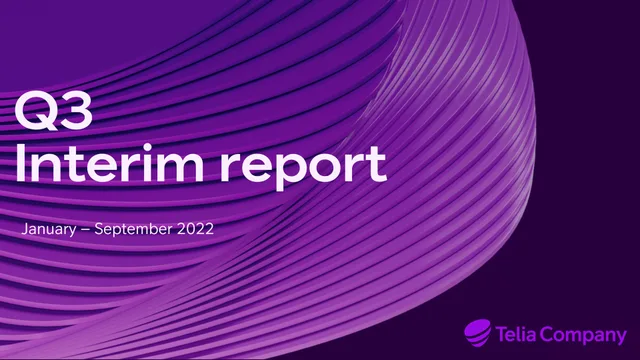Telia Company — Q3 Interim report investment banking deck cover