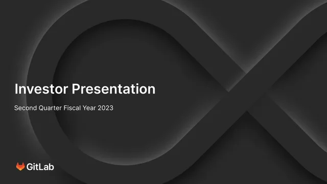 Gitlab — Investor Presentation investment banking deck cover