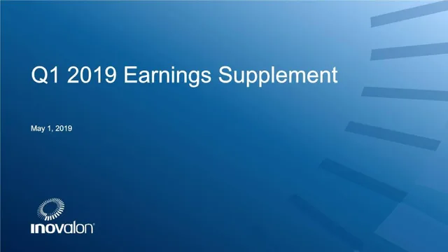 Inovalon — Q1 2019 Earnings Supplement investment banking deck cover