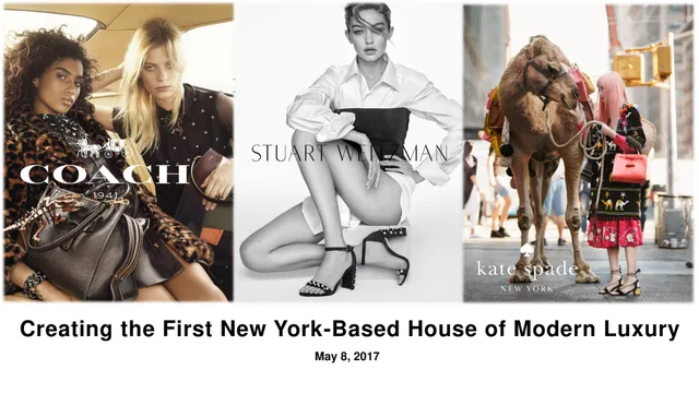 Tapestry — Creating the First New York-Based House of Modern Luxury investment banking deck cover