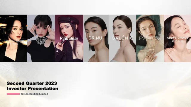 Yatsen — Second Quarter 2023 Investor Presentation investment banking deck cover